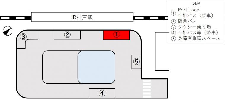 神戸駅ロータリー図